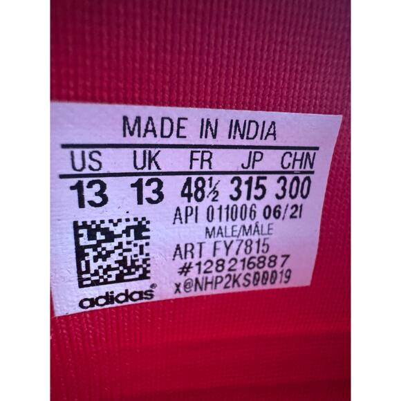 Adidas Adilette Comfort Slides Red White Men’s Size 13 FY7815 - Picture 2 of 9